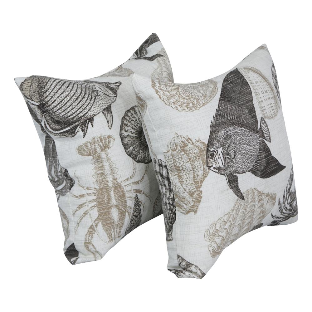 17-inch Square Polyester Outdoor Throw Pillows (Set of 2) 9910-S2-OD-232. Picture 1