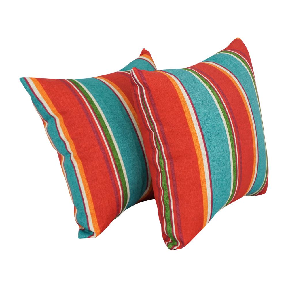 17-inch Square Polyester Outdoor Throw Pillows (Set of 2) 9910-S2-OD-233. Picture 1