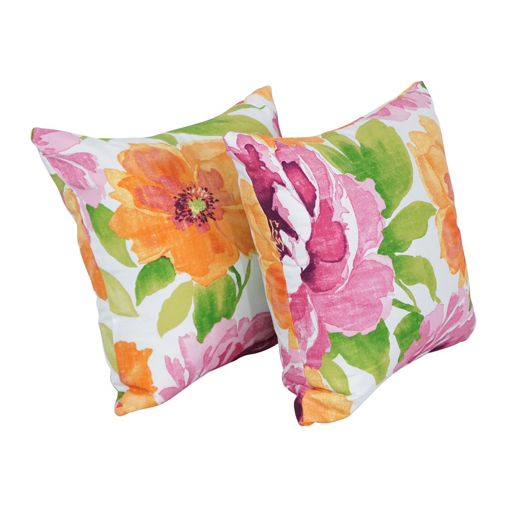 17-inch Square Polyester Outdoor Throw Pillows (Set of 2) 9910-S2-OD-243. Picture 1