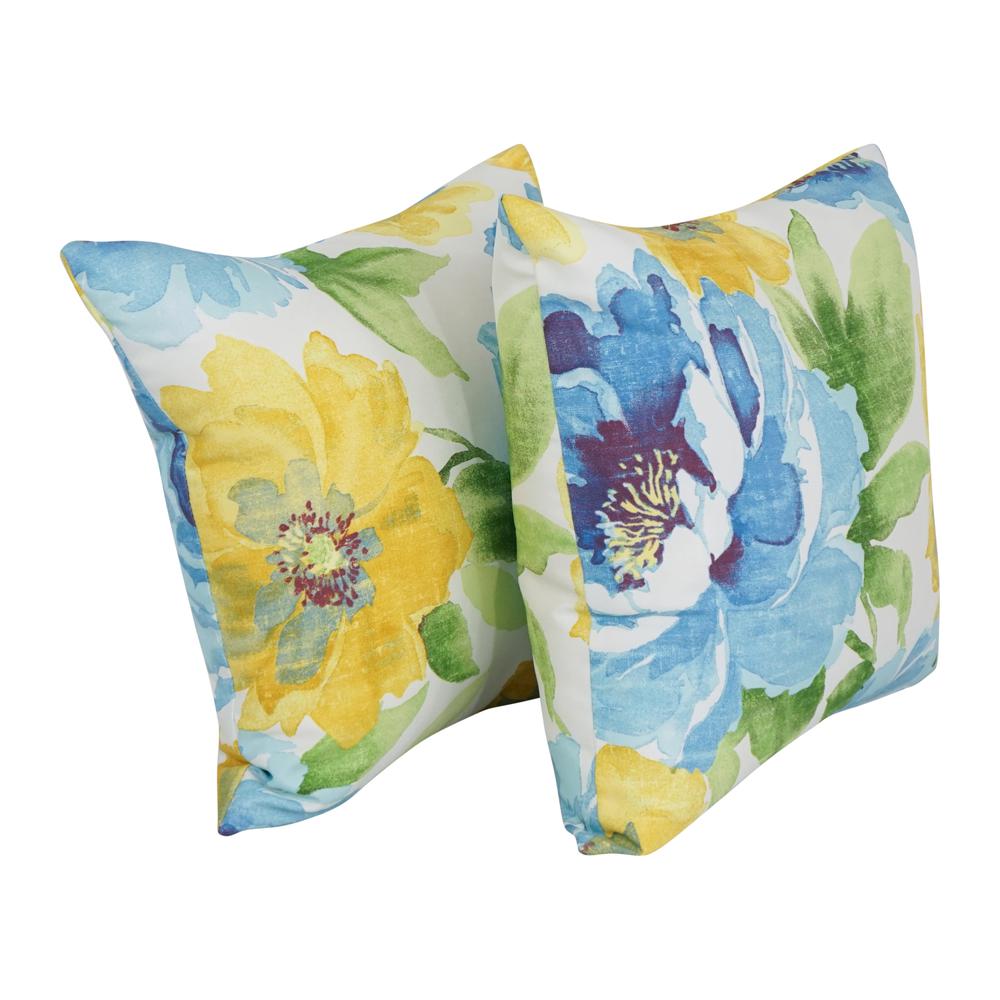 17-inch Square Polyester Outdoor Throw Pillows (Set of 2) 9910-S2-OD-244. Picture 1