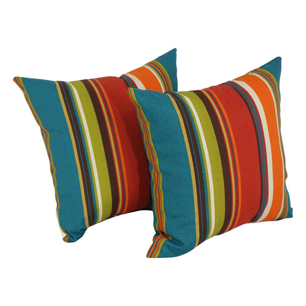 17-inch Square Solid Polyester Outdoor Throw Pillows (Set of 2)  9910-S2-REO-51. Picture 1