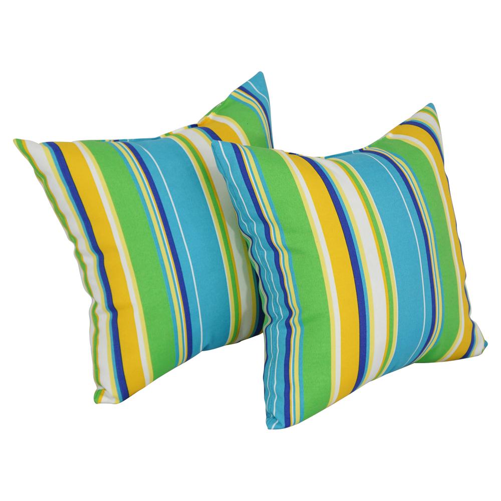 17-inch Square Solid Polyester Outdoor Throw Pillows (Set of 2)  9910-S2-REO-56. Picture 1