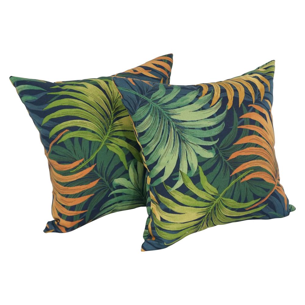 17-inch Square Solid Polyester Outdoor Throw Pillows (Set of 2)  9910-S2-REO-61. Picture 1