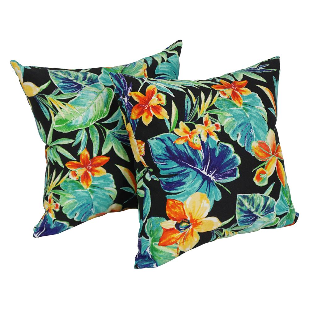 17-inch Square Solid Polyester Outdoor Throw Pillows (Set of 2)  9910-S2-REO-62. Picture 1