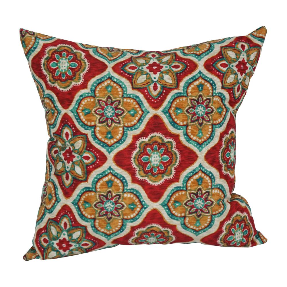 17-inch Square Solid Polyester Outdoor Throw Pillows (Set of 2)  9910-S2-REO-63. Picture 2