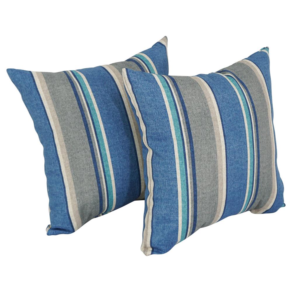 17-inch Square Solid Polyester Outdoor Throw Pillows (Set of 2)  9910-S2-REO-66. Picture 1