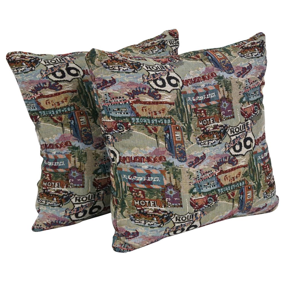 17-inch Tapestry Throw Pillows with Inserts (Set of 2) 9910-S2-ZP-ID-054. Picture 1