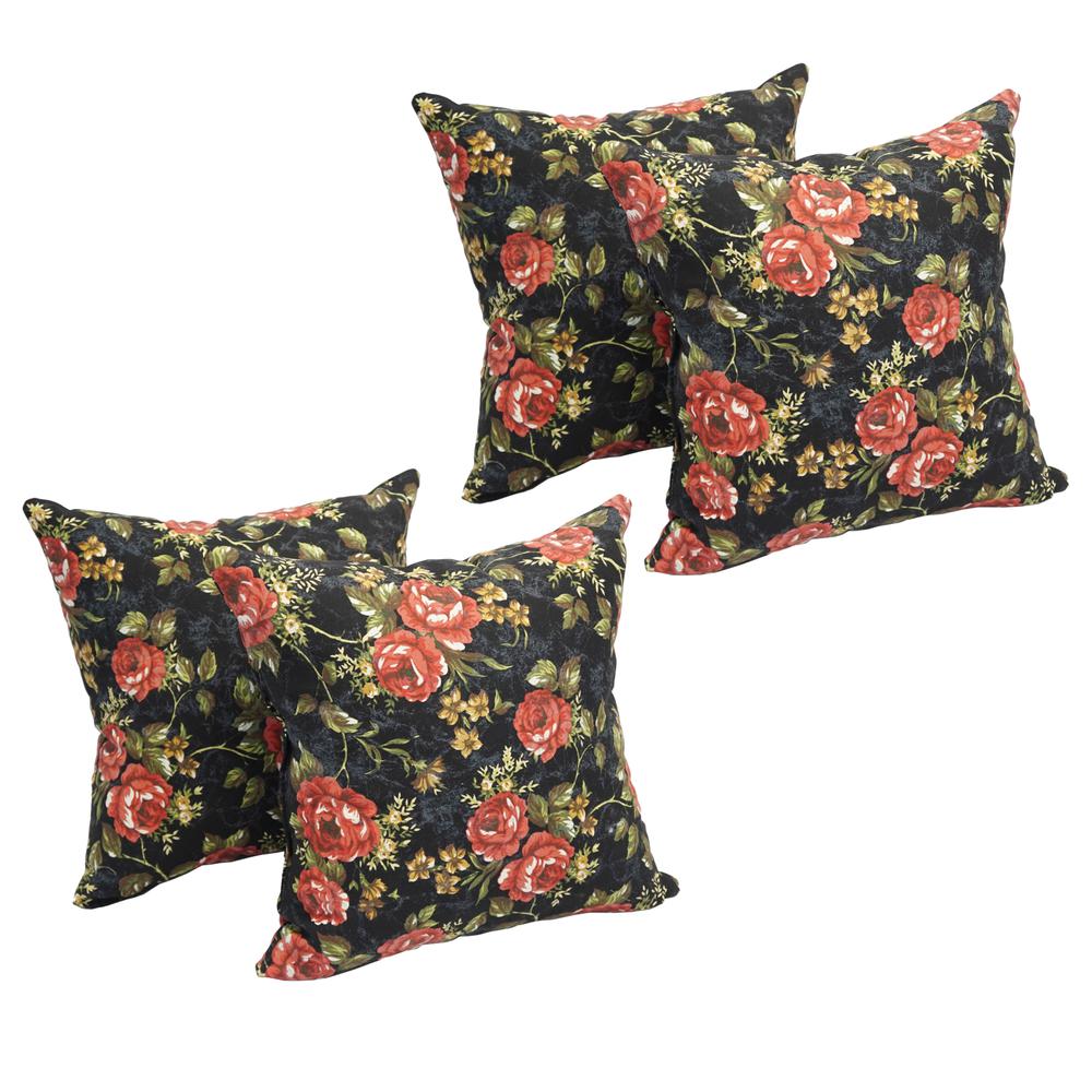 17-inch Jacquard Throw Pillows with Inserts (Set of 4)  9910-S4-ID-006. Picture 1