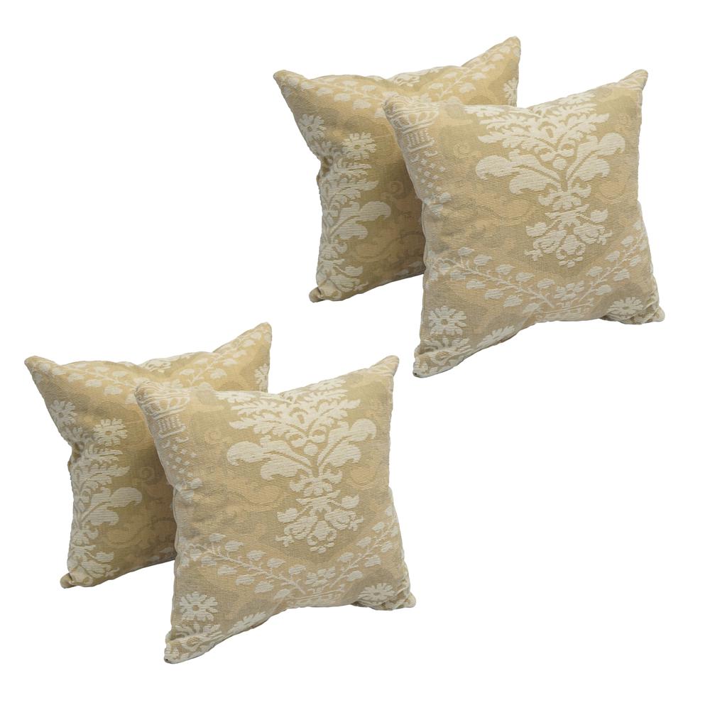 17-inch Jacquard Throw Pillows with Inserts (Set of 4)  9910-S4-ID-015. Picture 1