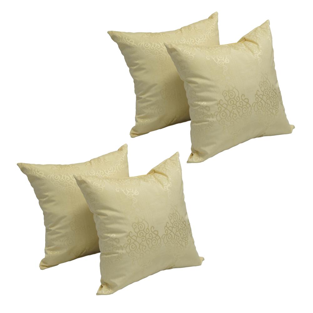 17-inch Jacquard Throw Pillows with Inserts (Set of 4)  9910-S4-ID-020. Picture 1