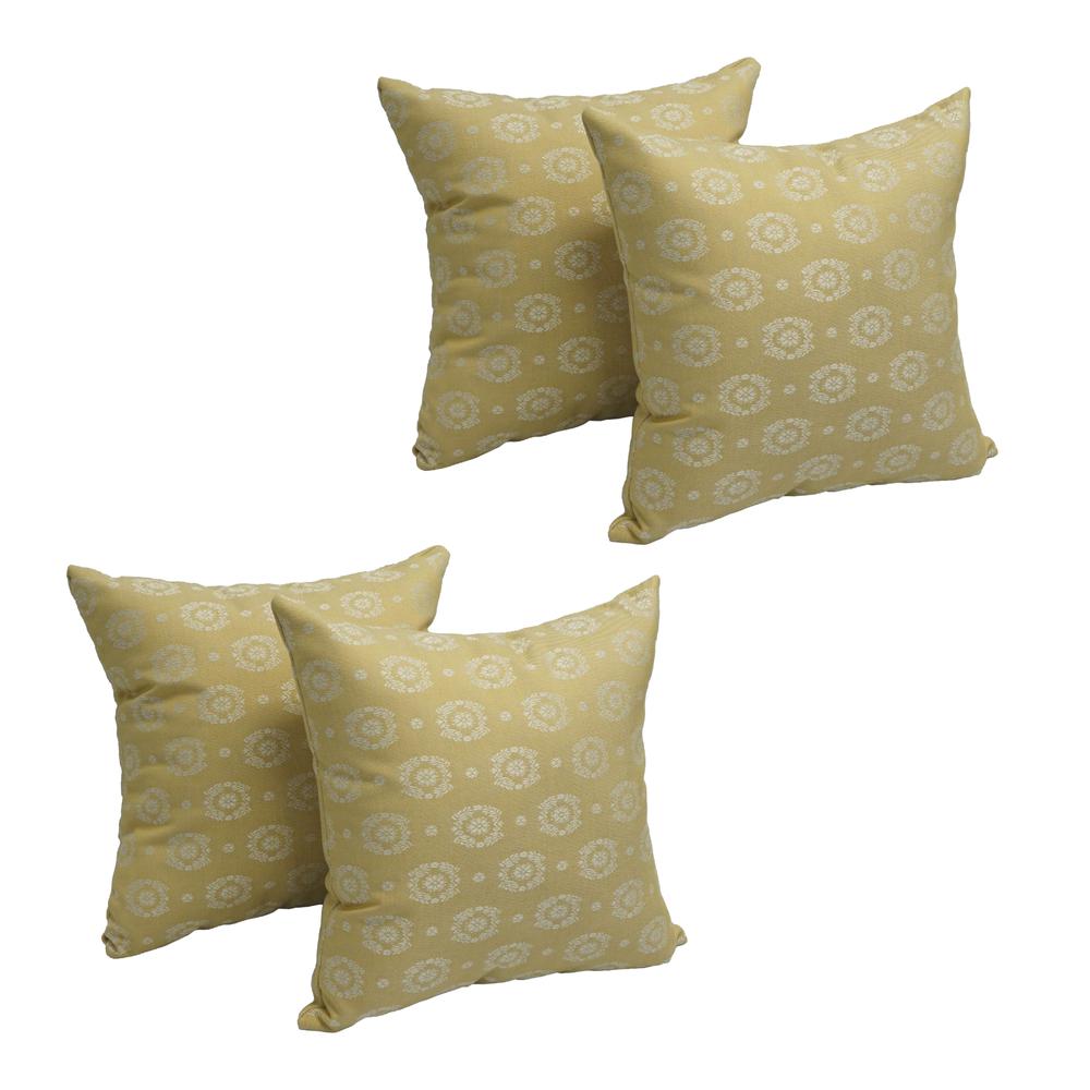 17-inch Jacquard Throw Pillows with Inserts (Set of 4)  9910-S4-ID-021. Picture 1