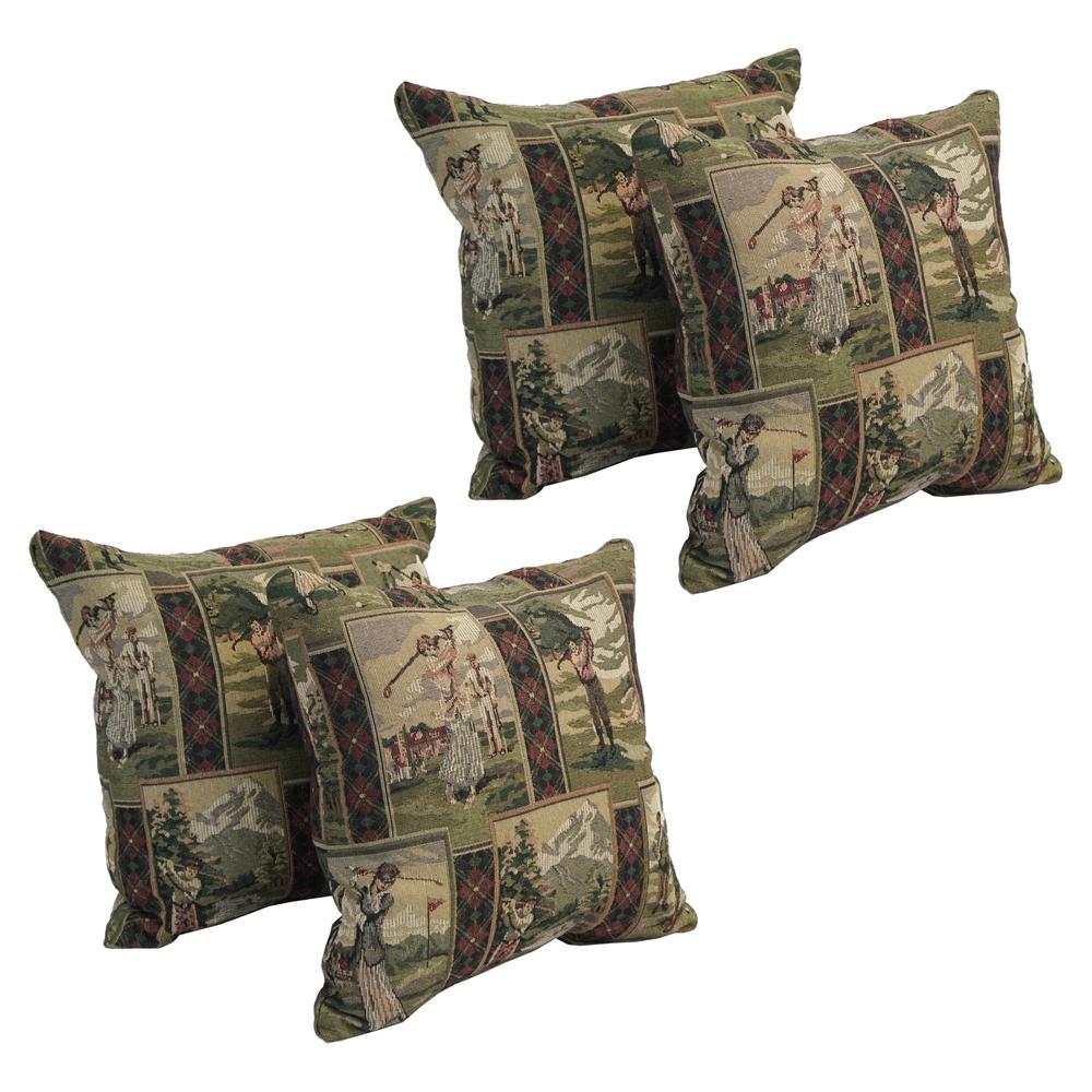 17-inch Jacquard Throw Pillows with Inserts (Set of 4)  9910-S4-ID-056. Picture 1