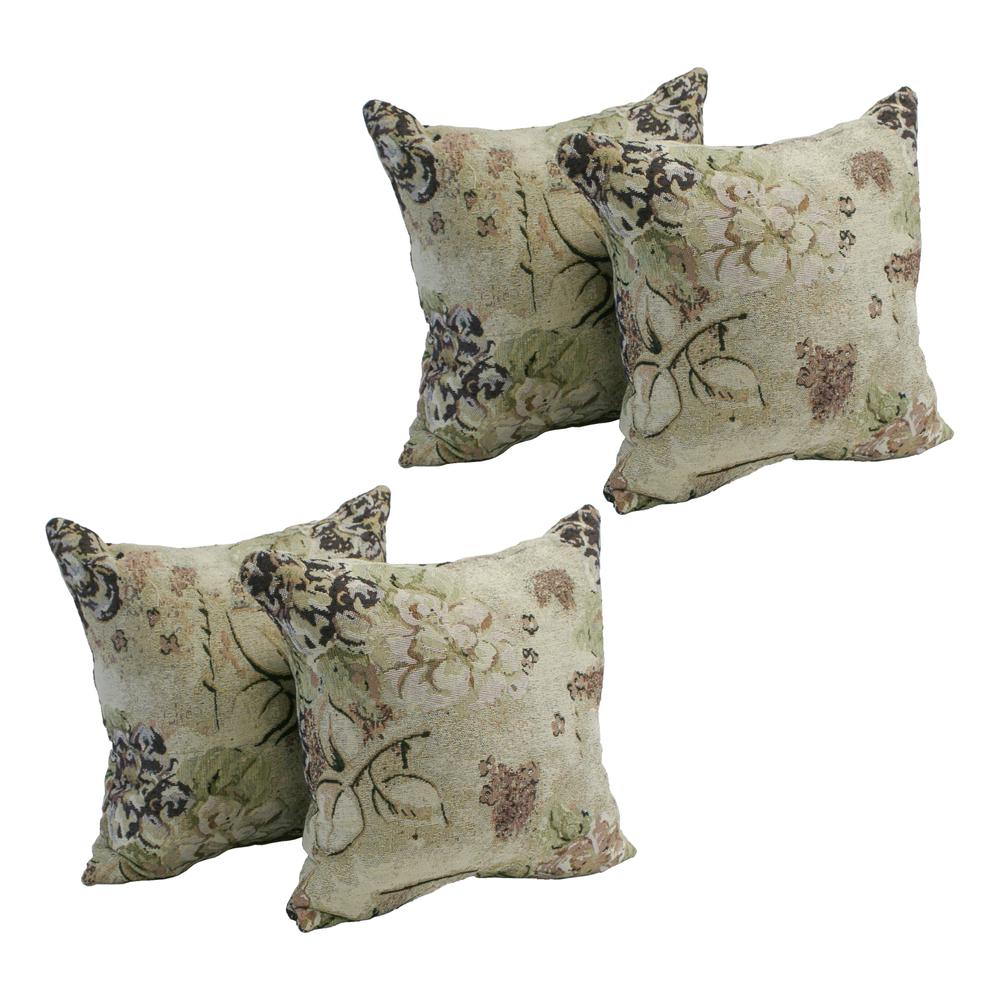 17-inch Jacquard Throw Pillows with Inserts (Set of 4)  9910-S4-ID-061. Picture 1