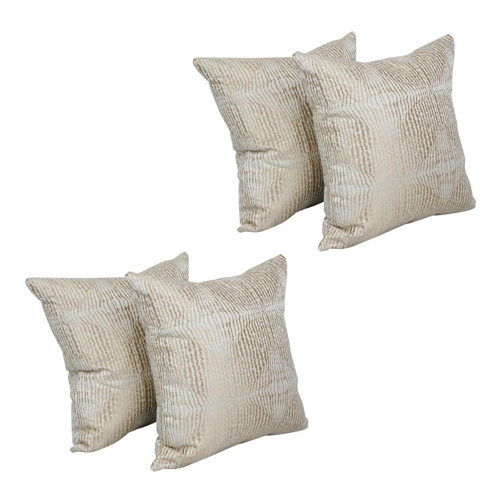 17-inch Jacquard Throw Pillows with Inserts (Set of 4)  9910-S4-ID-076. Picture 1