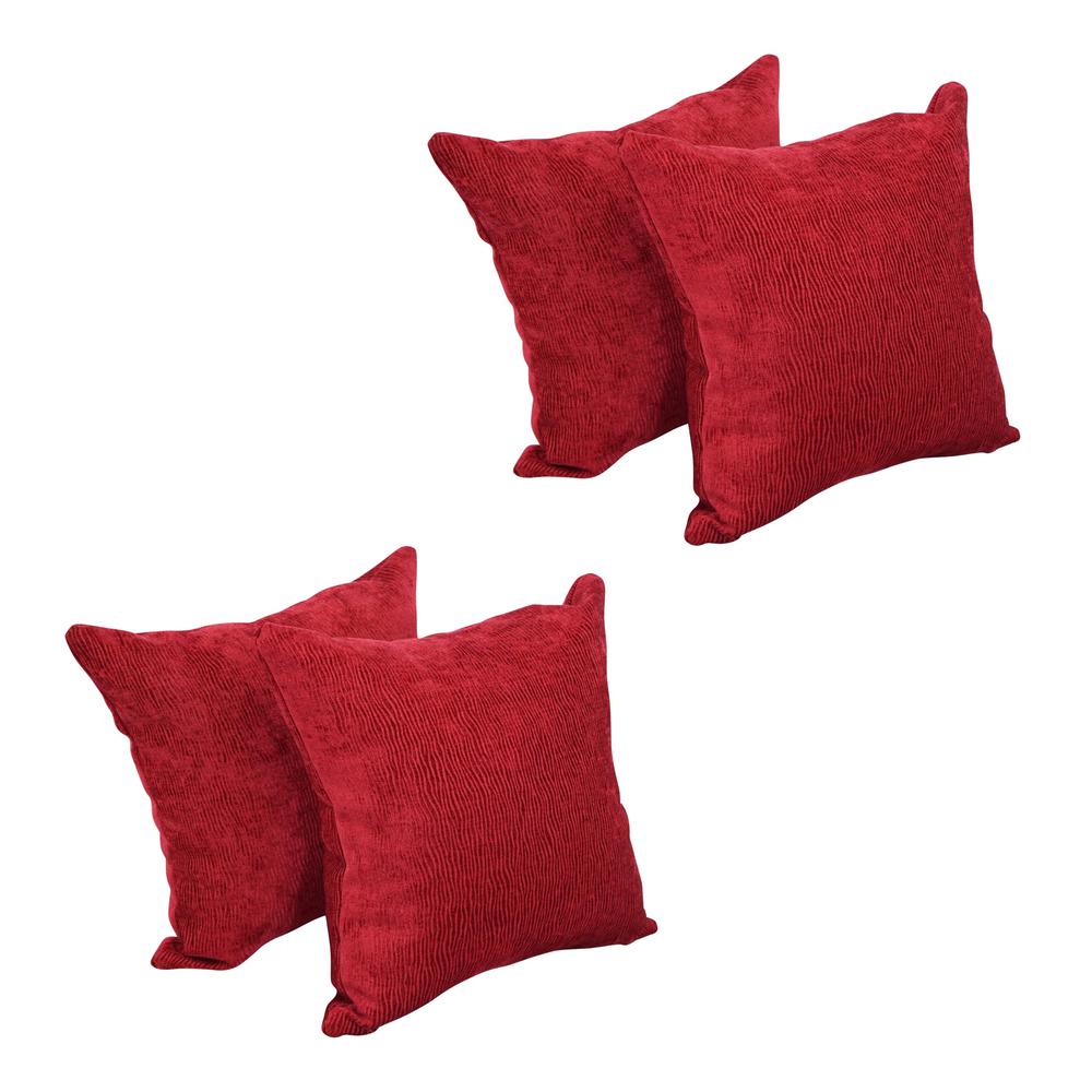 17-inch Jacquard Throw Pillows with Inserts (Set of 4)  9910-S4-ID-077. Picture 1