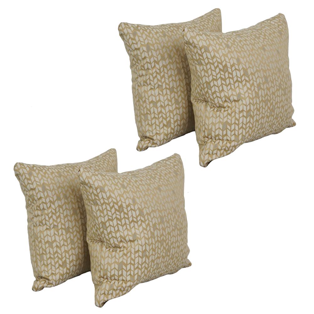 17-inch Jacquard Throw Pillows with Inserts (Set of 4)  9910-S4-ID-078. Picture 1