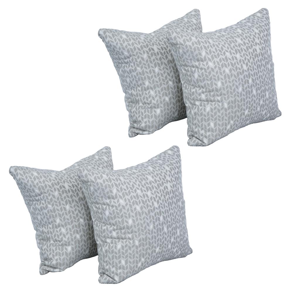 17-inch Jacquard Throw Pillows with Inserts (Set of 4)  9910-S4-ID-079. Picture 1