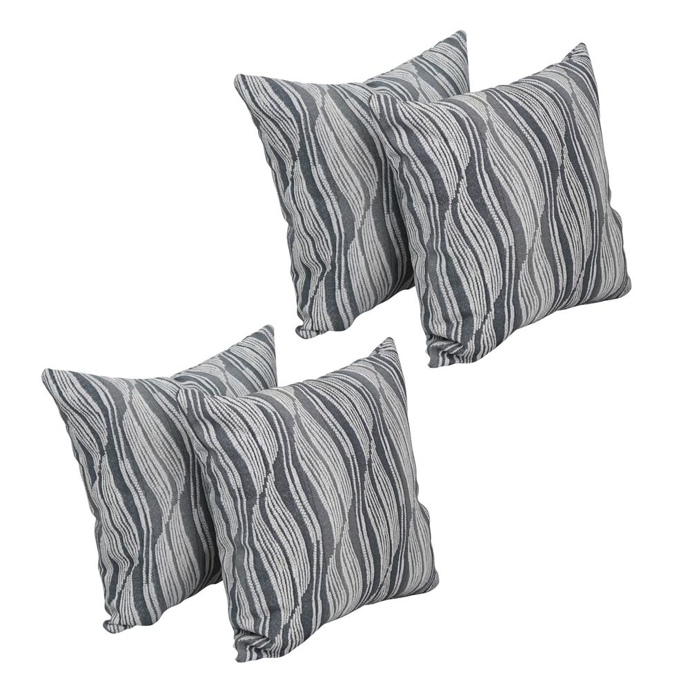 17-inch Jacquard Throw Pillows with Inserts (Set of 4)  9910-S4-ID-084. Picture 1