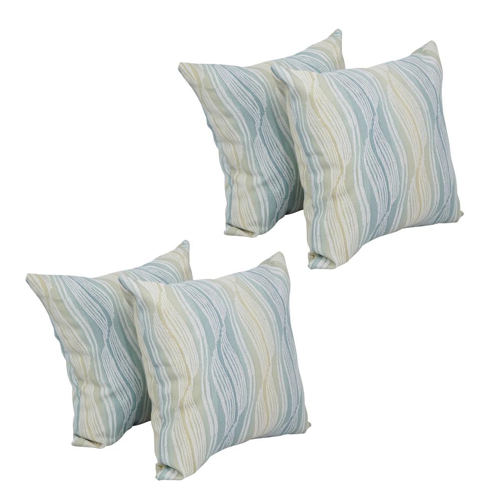 17-inch Jacquard Throw Pillows with Inserts (Set of 4)  9910-S4-ID-086. Picture 1