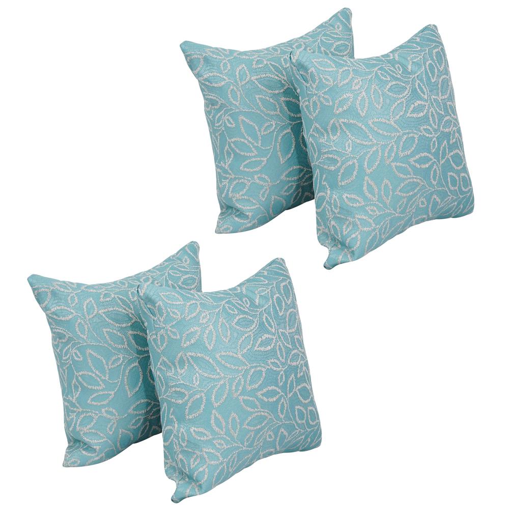 17-inch Jacquard Throw Pillows with Inserts (Set of 4)  9910-S4-ID-092. Picture 1