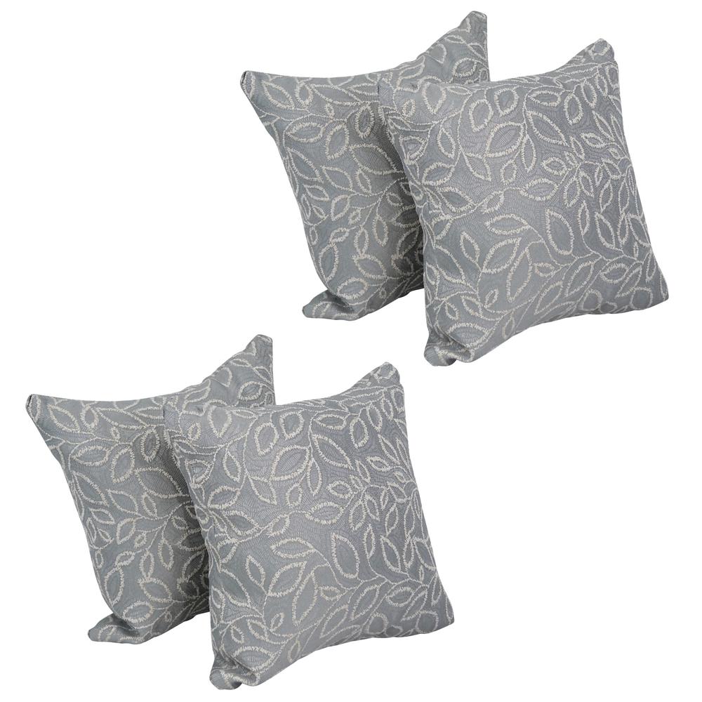 17-inch Jacquard Throw Pillows with Inserts (Set of 4)  9910-S4-ID-093. Picture 1