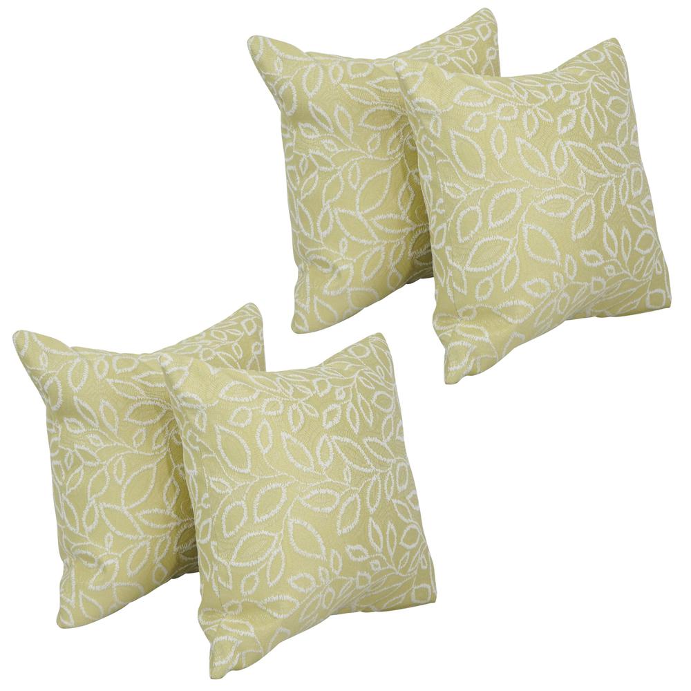 17-inch Jacquard Throw Pillows with Inserts (Set of 4)  9910-S4-ID-094. Picture 1