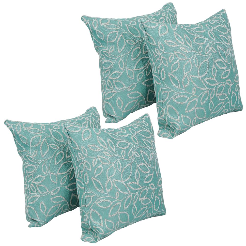 17-inch Jacquard Throw Pillows with Inserts (Set of 4)  9910-S4-ID-095. Picture 1