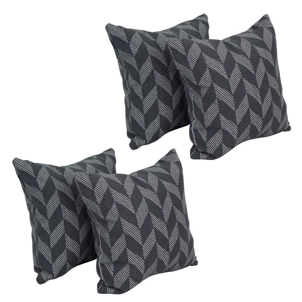 17-inch Jacquard Throw Pillows with Inserts (Set of 4)  9910-S4-ID-097. Picture 1