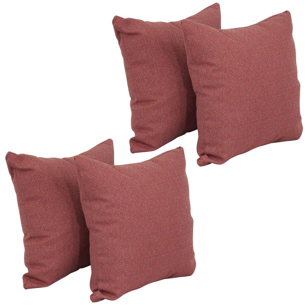 17-inch Jacquard Throw Pillows with Inserts (Set of 4)  9910-S4-ID-100. Picture 1