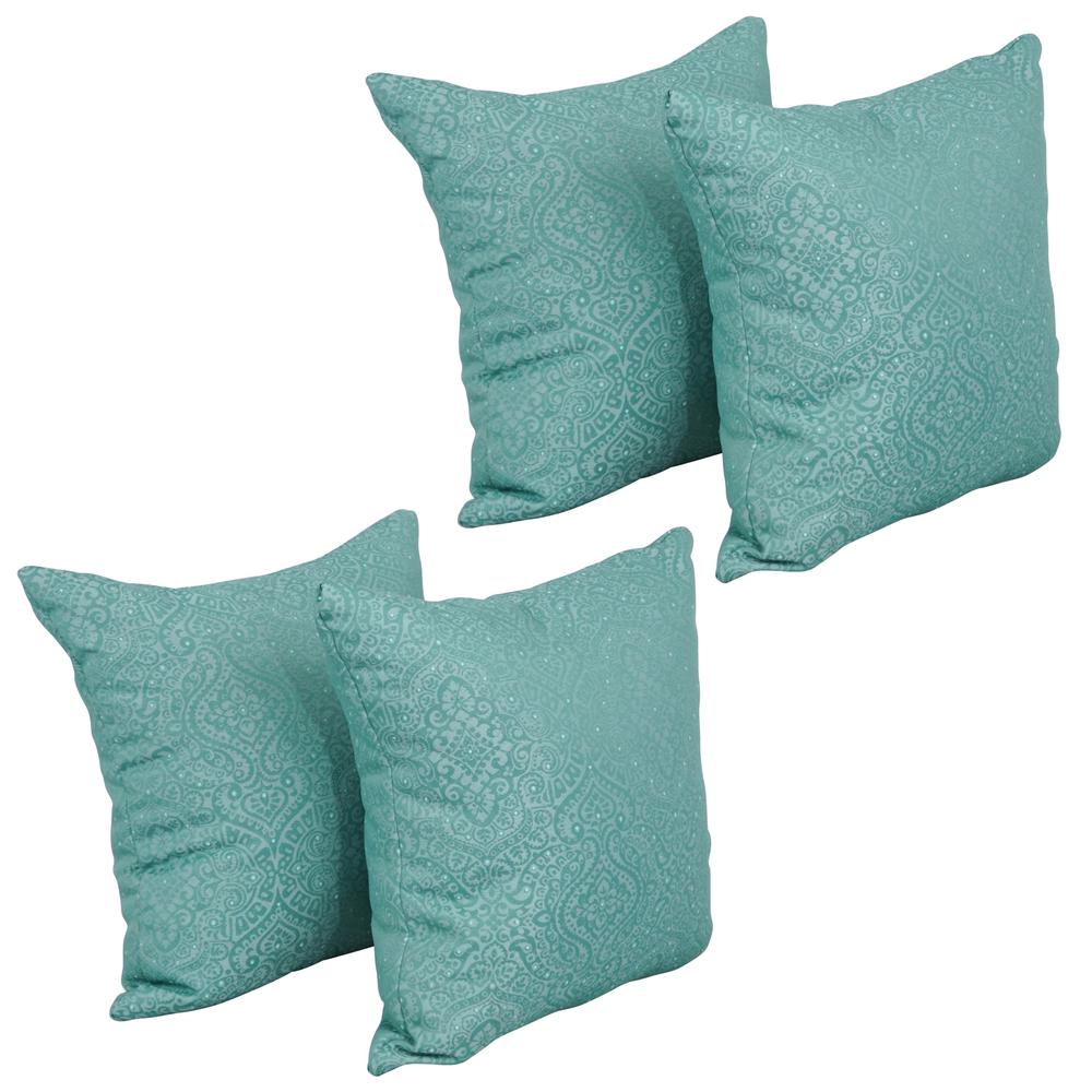 17-inch Jacquard Throw Pillows with Inserts (Set of 4)  9910-S4-ID-112. Picture 1