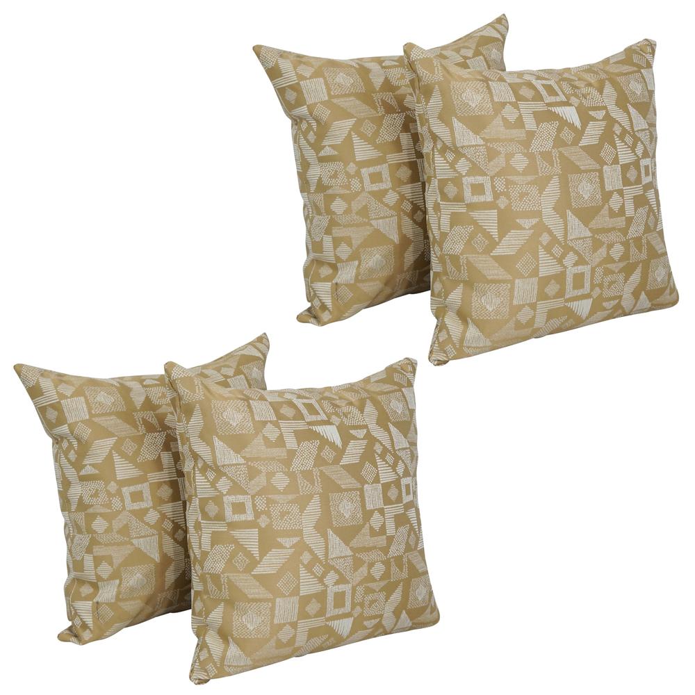 17-inch Jacquard Throw Pillows with Inserts (Set of 4)  9910-S4-ID-114. Picture 1