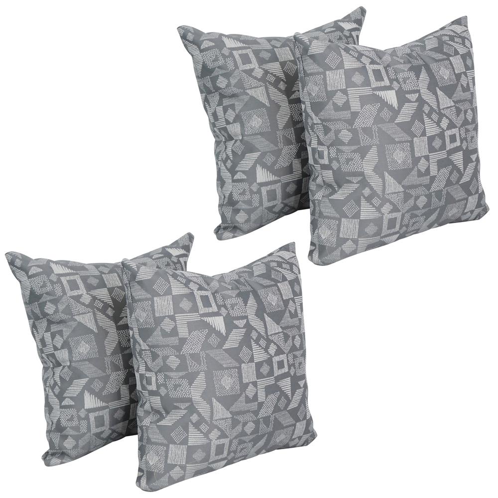 17-inch Jacquard Throw Pillows with Inserts (Set of 4)  9910-S4-ID-115. Picture 1