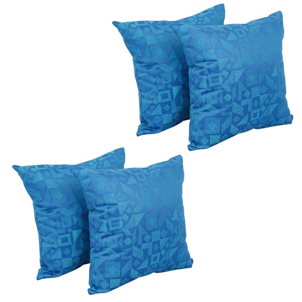 17-inch Jacquard Throw Pillows with Inserts (Set of 4)  9910-S4-ID-117. Picture 1