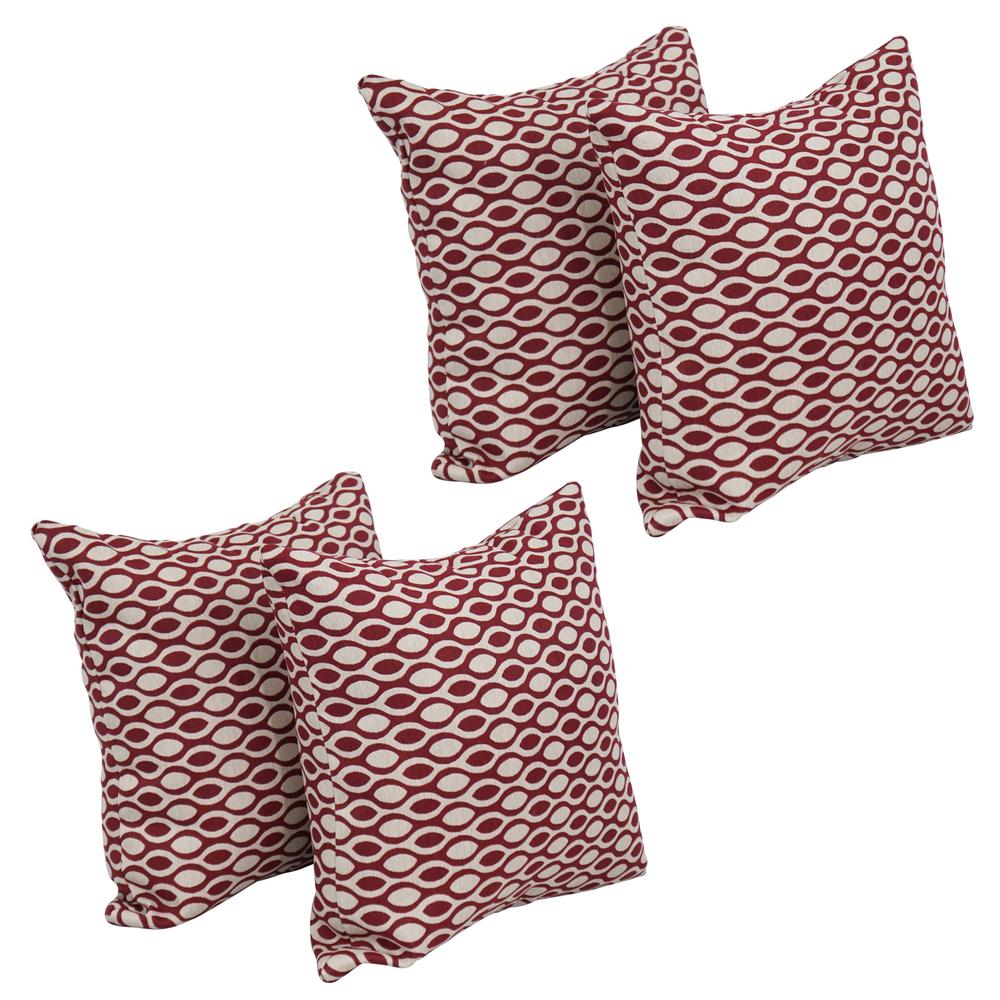 17-inch Jacquard Throw Pillows with Inserts (Set of 4)  9910-S4-ID-118. Picture 1
