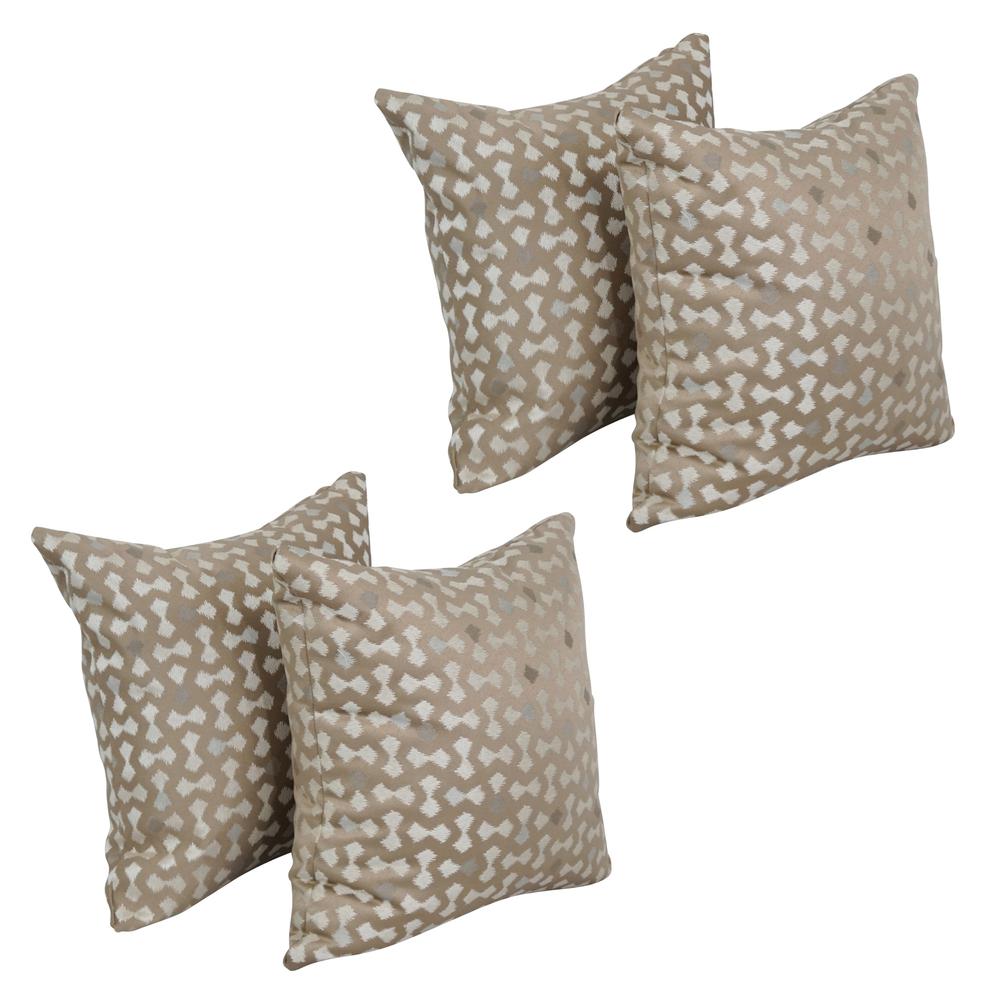 17-inch Jacquard Throw Pillows with Inserts (Set of 4)  9910-S4-ID-123. Picture 1