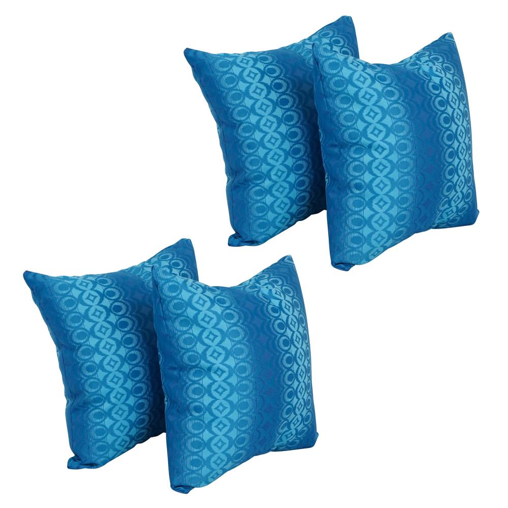 17-inch Jacquard Throw Pillows with Inserts (Set of 4)  9910-S4-ID-127. Picture 1