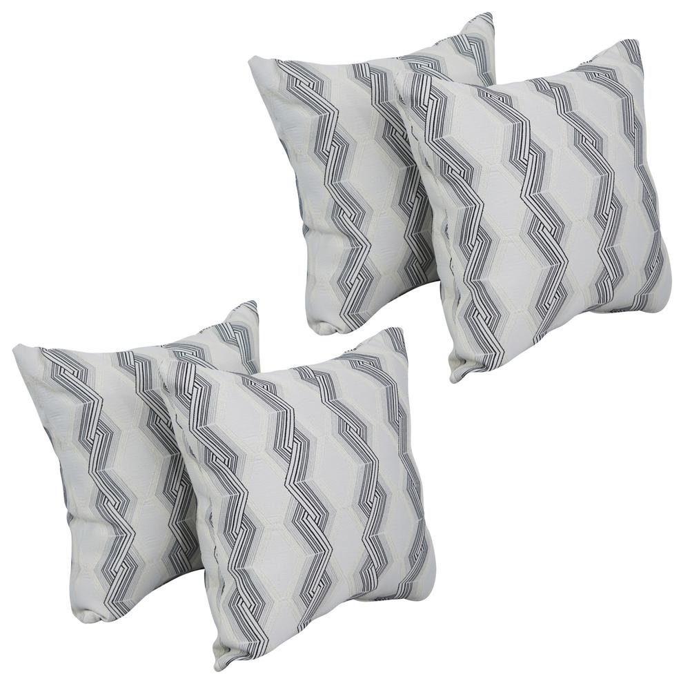 17-inch Jacquard Throw Pillows with Inserts (Set of 4)  9910-S4-ID-133. Picture 1