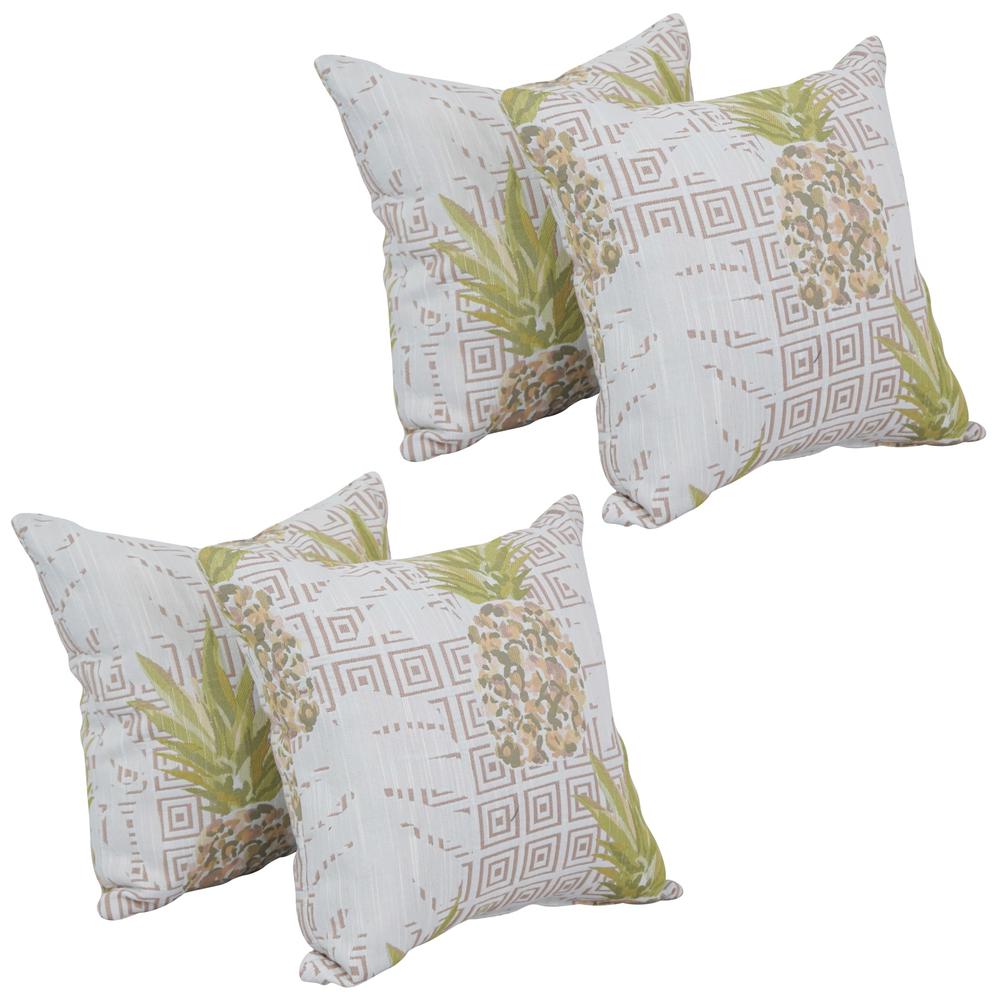 17-inch Jacquard Throw Pillows with Inserts (Set of 4)  9910-S4-ID-134. Picture 1