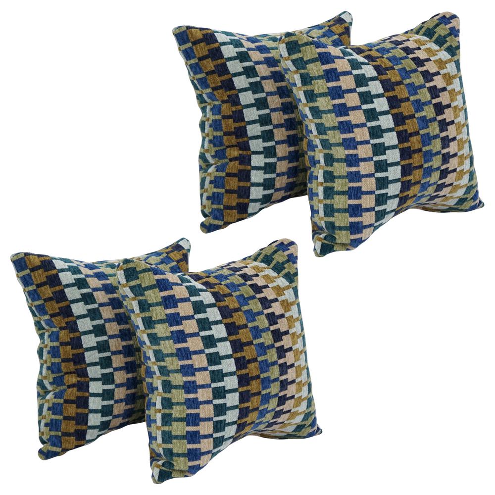 17-inch Jacquard Throw Pillows with Inserts (Set of 4)  9910-S4-ID-135. Picture 1