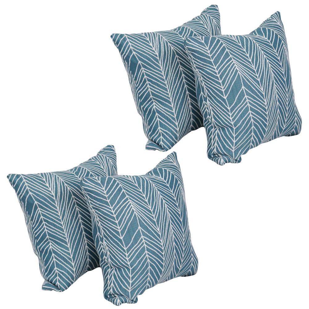 17-inch Jacquard Throw Pillows with Inserts (Set of 4)  9910-S4-ID-138. Picture 1