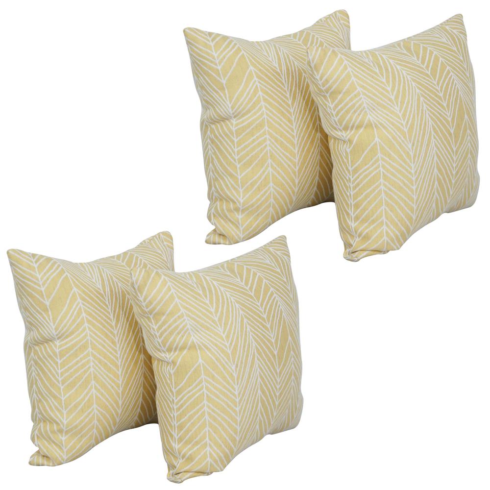 17-inch Jacquard Throw Pillows with Inserts (Set of 4)  9910-S4-ID-139. Picture 1