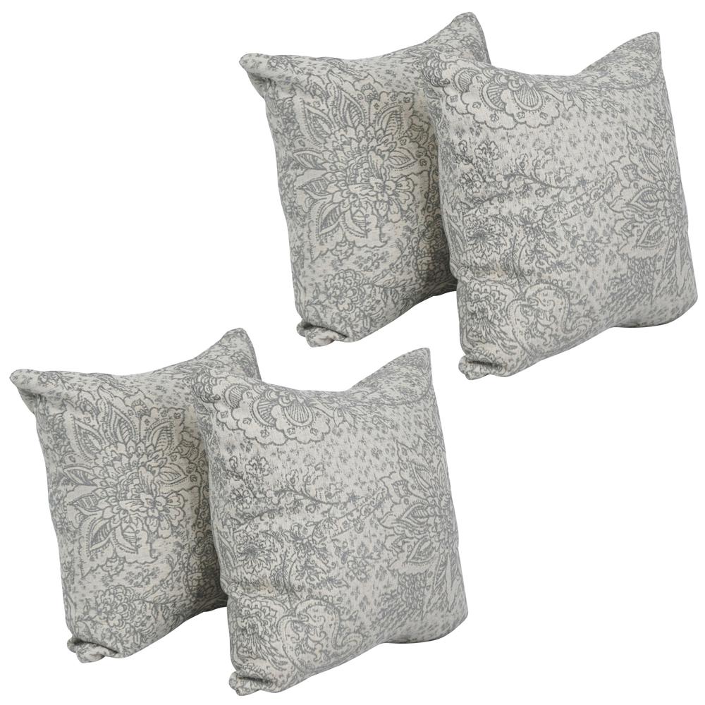 17-inch Jacquard Throw Pillows with Inserts (Set of 4)  9910-S4-ID-140. Picture 1
