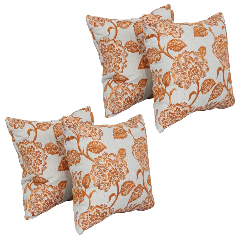 17-inch Jacquard Throw Pillows with Inserts (Set of 4)  9910-S4-ID-141. Picture 1