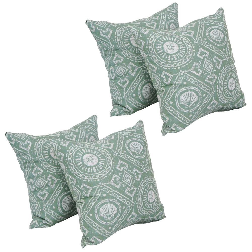 17-inch Jacquard Throw Pillows with Inserts (Set of 4)  9910-S4-ID-144. Picture 1
