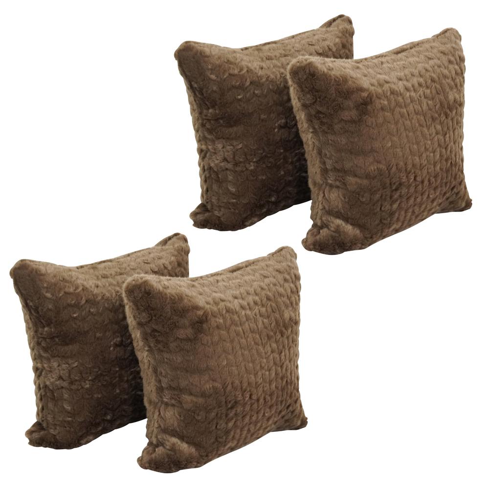 17-inch Jacquard Throw Pillows with Inserts (Set of 4)  9910-S4-ID-153. Picture 1