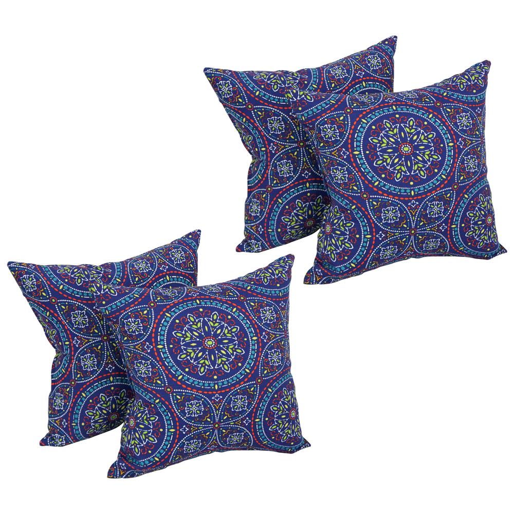 17-inch Square Polyester Outdoor Throw Pillows (Set of 4) 9910-S4-OD-100. Picture 1
