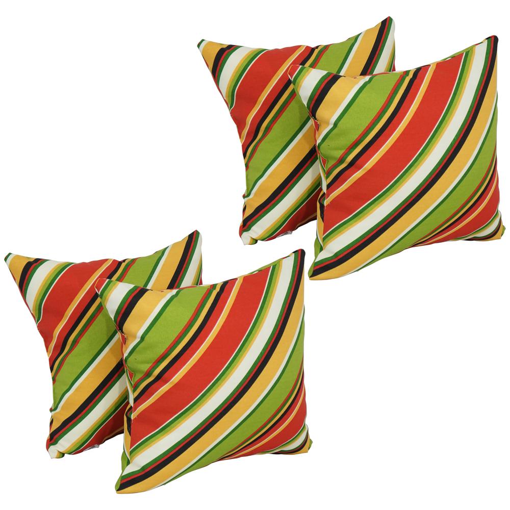 17-inch Square Polyester Outdoor Throw Pillows (Set of 4) 9910-S4-OD-102. Picture 1