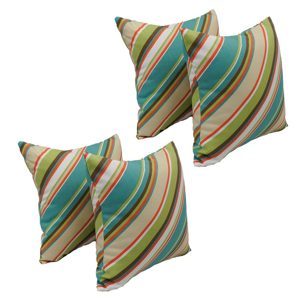 17-inch Square Polyester Outdoor Throw Pillows (Set of 4) 9910-S4-OD-103. Picture 1