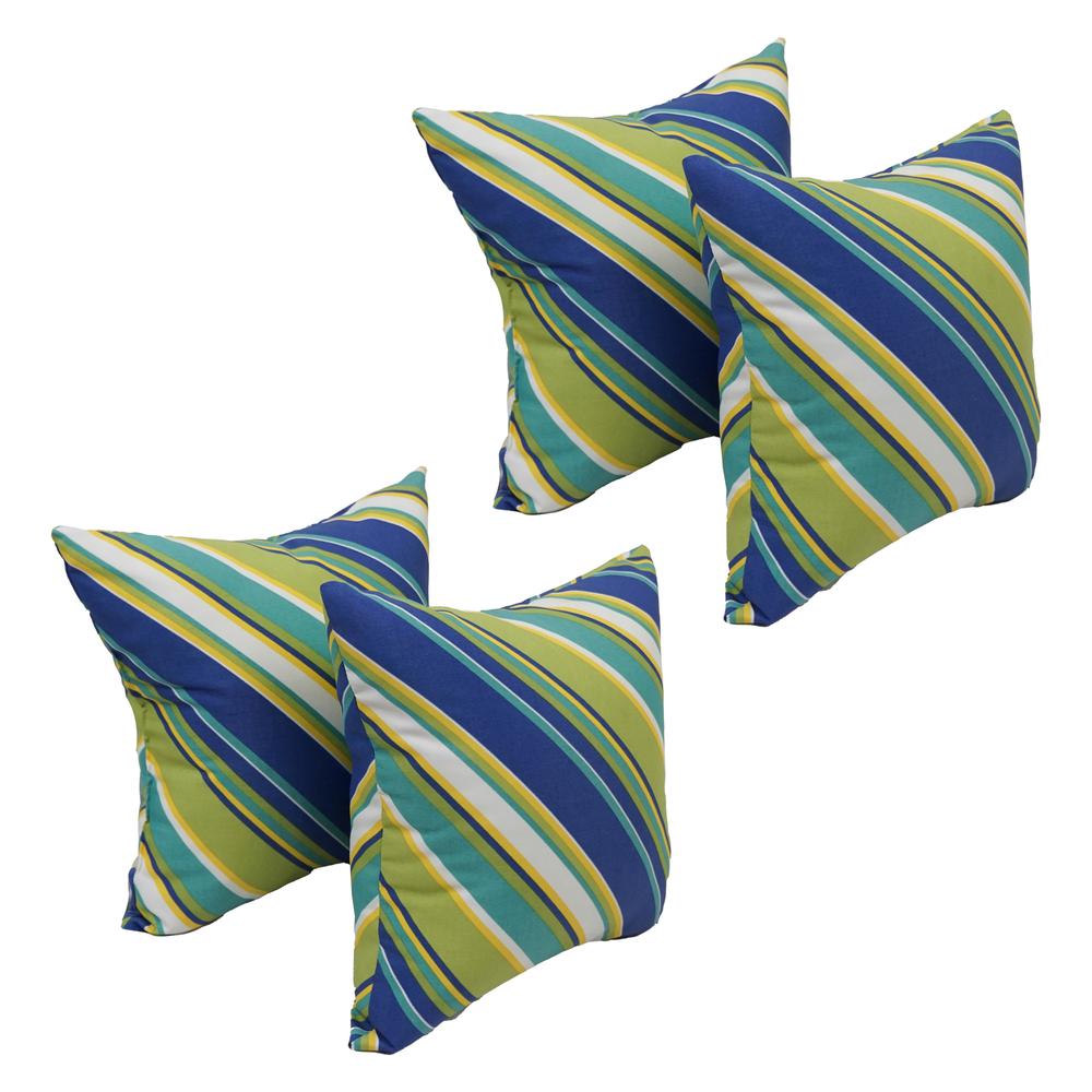 17-inch Square Polyester Outdoor Throw Pillows (Set of 4) 9910-S4-OD-104. Picture 1