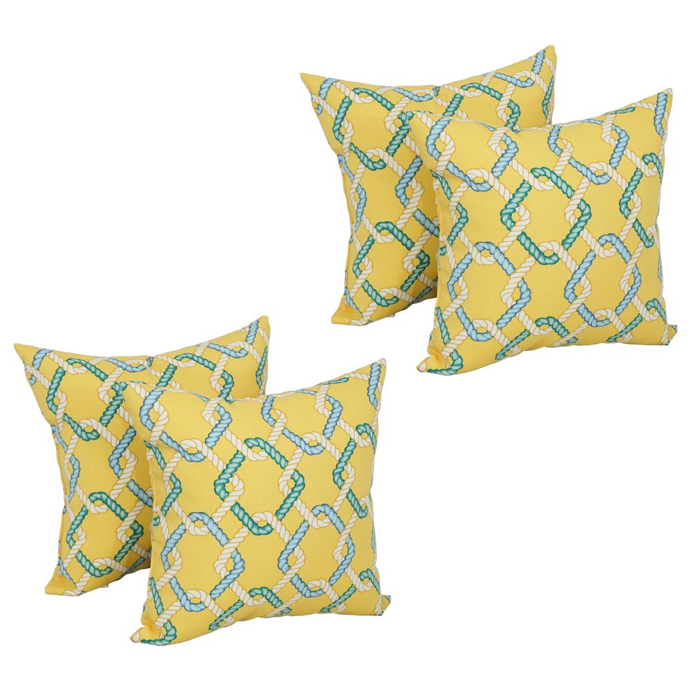 17-inch Square Polyester Outdoor Throw Pillows (Set of 4) 9910-S4-OD-105. Picture 1